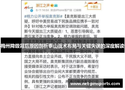 梅州降级背后原因剖析泰山战术布局与关键失误的深度解读